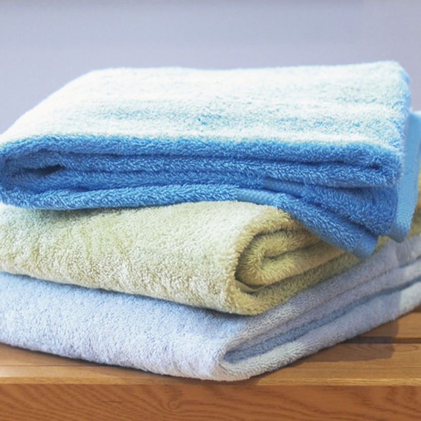 Freshly laundered folded towels